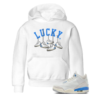 Air Jordan 3 Lucky Shorts shirts to match jordans Hanging Sneakers sneaker match tees Air Jordan 3 Retro Lucky Shorts match shoes to clothes SNRT Sneaker Tees Youth Baby White 1 tee