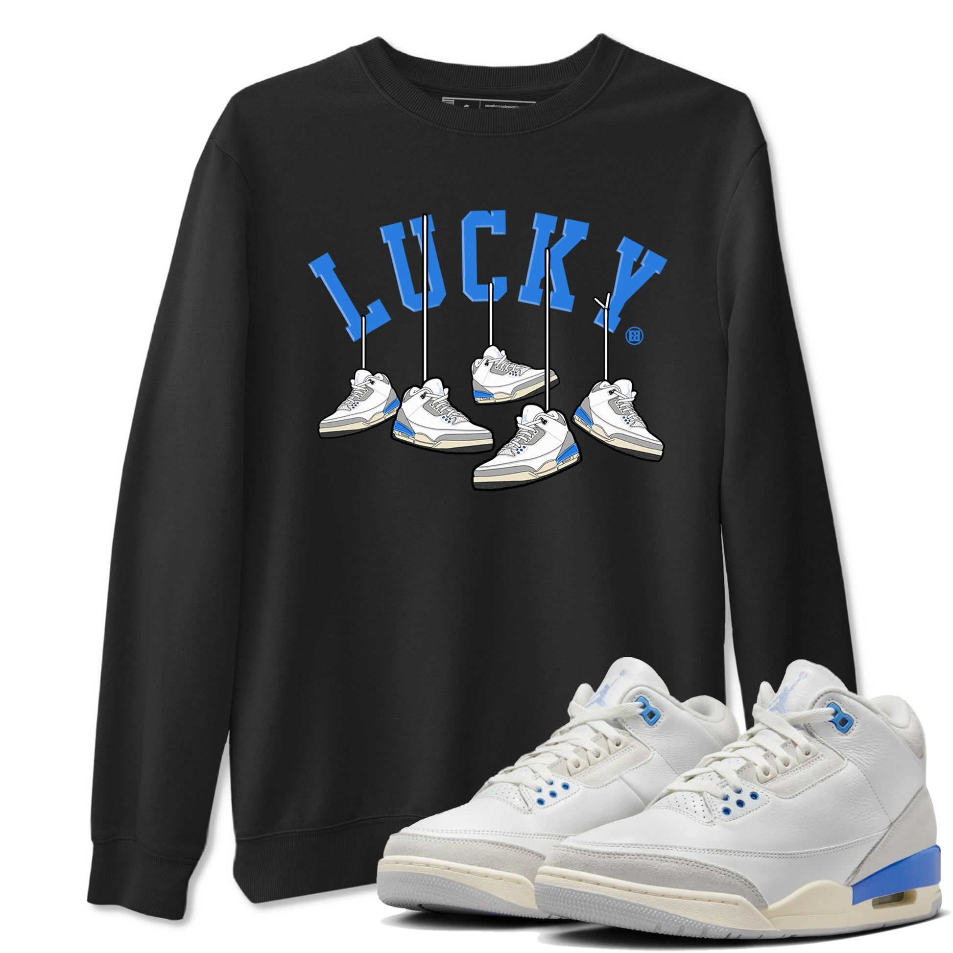 Air Jordan 3 Lucky Shorts shirts to match jordans Hanging Sneakers sneaker match tees Air Jordan 3 Retro Lucky Shorts match shoes to clothes SNRT Sneaker Tees unisex cotton Black 1 shirts