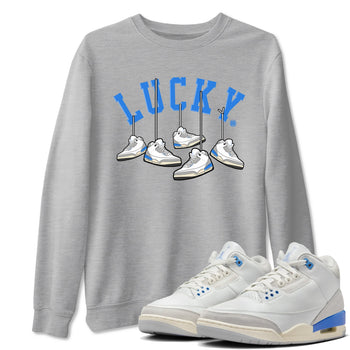 Air Jordan 3 Lucky Shorts shirts to match jordans Hanging Sneakers sneaker match tees Air Jordan 3 Retro Lucky Shorts match shoes to clothes SNRT Sneaker Tees unisex cotton Heather Grey 1 shirts