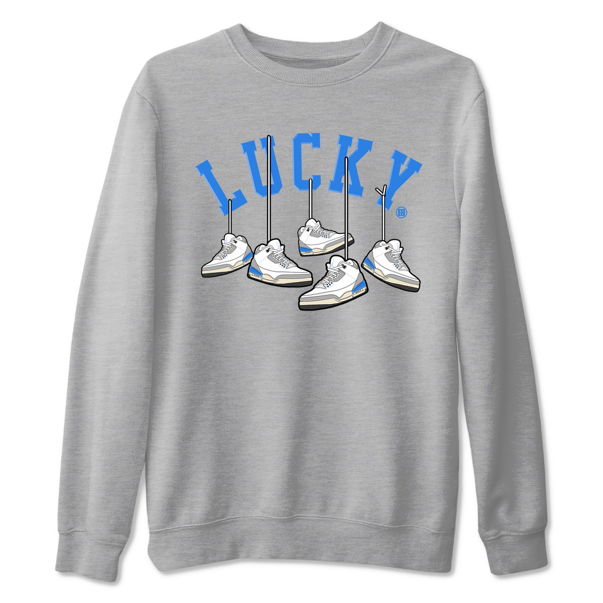 Air Jordan 3 Lucky Shorts shirts to match jordans Hanging Sneakers sneaker match tees Air Jordan 3 Retro Lucky Shorts match shoes to clothes SNRT Sneaker Tees unisex cotton Heather Grey 2 shirts