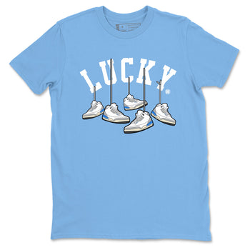 Air Jordan 3 Lucky Shorts shirts to match jordans Hanging Sneakers sneaker match tees Air Jordan 3 Retro Lucky Shorts match shoes to clothes SNRT Sneaker Tees unisex cotton Carolina Blue 2 shirts
