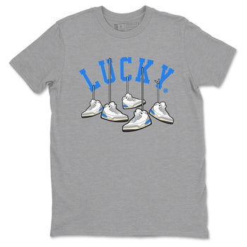 Air Jordan 3 Lucky Shorts shirts to match jordans Hanging Sneakers sneaker match tees Air Jordan 3 Retro Lucky Shorts match shoes to clothes SNRT Sneaker Tees unisex cotton Heather Grey 2 shirts