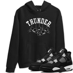 4s White Thunder shirts to match jordans Hanging Sneakers sneaker match tees Air Jordan 4 Retro White Thunder SNRT Sneaker Release Tees unisex cotton Black 1 crew neck shirts