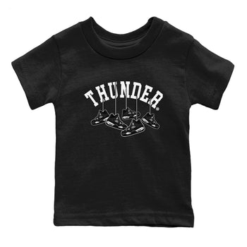 4s White Thunder shirts to match jordans Hanging Sneakers sneaker match tees Air Jordan 4 Retro White Thunder SNRT Sneaker Release Tees Youth Baby Black 2 crew neck shirts