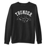 4s White Thunder shirts to match jordans Hanging Sneakers sneaker match tees Air Jordan 4 Retro White Thunder SNRT Sneaker Release Tees unisex cotton Black 2 crew neck shirts