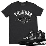 4s White Thunder shirts to match jordans Hanging Sneakers sneaker match tees Air Jordan 4 Retro White Thunder SNRT Sneaker Release Tees unisex cotton Charcoal Heather 1 crew neck shirts