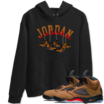 5s Archaeo Brown shirts to match jordans Hanging Sneakers sneaker match tees Air Jordan 5 Archaeo Brown SNRT Sneaker Release Tees unisex cotton Black 1 crew neck shirts