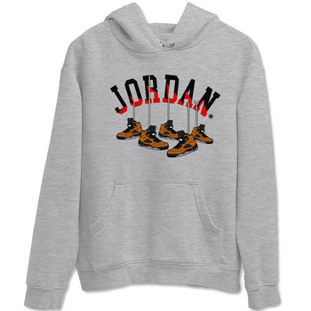 5s Archaeo Brown shirts to match jordans Hanging Sneakers sneaker match tees Air Jordan 5 Archaeo Brown SNRT Sneaker Release Tees unisex cotton Heather Grey 2 crew neck shirts
