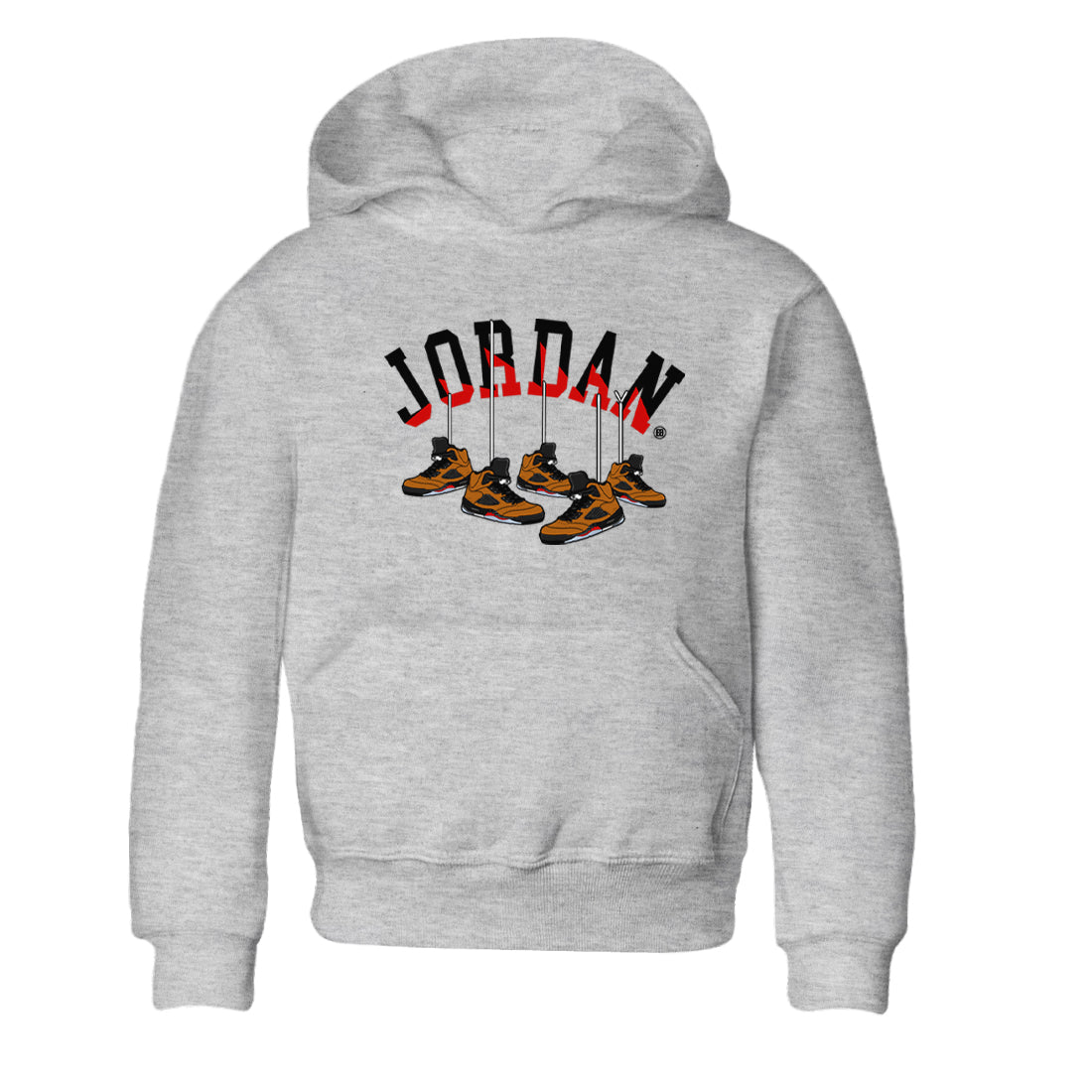 5s Archaeo Brown shirts to match jordans Hanging Sneakers sneaker match tees Air Jordan 5 Archaeo Brown SNRT Sneaker Release Tees Youth Baby Heather Grey 2 crew neck shirts
