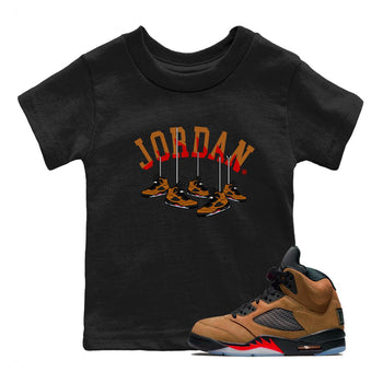 5s Archaeo Brown shirts to match jordans Hanging Sneakers sneaker match tees Air Jordan 5 Archaeo Brown SNRT Sneaker Release Tees Youth Baby Black 1 crew neck shirts