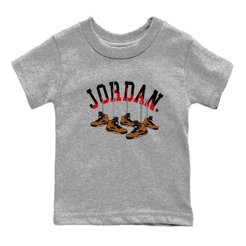 5s Archaeo Brown shirts to match jordans Hanging Sneakers sneaker match tees Air Jordan 5 Archaeo Brown SNRT Sneaker Release Tees Youth Baby Heather Grey 2 crew neck shirts