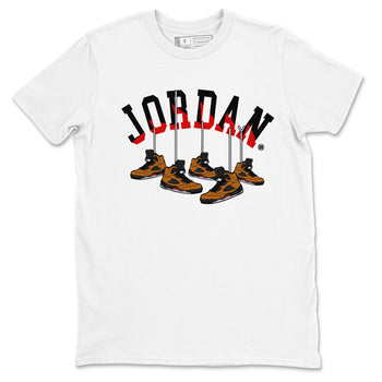 5s Archaeo Brown shirts to match jordans Hanging Sneakers sneaker match tees Air Jordan 5 Archaeo Brown SNRT Sneaker Release Tees unisex cotton White 2 crew neck shirts