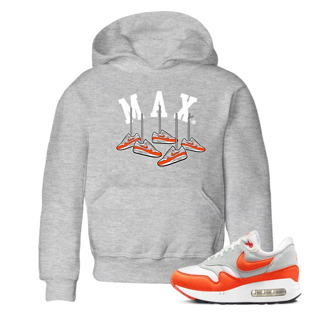 Air Max 1 OG '86 'Summit White and Cosmic Clay shirts to match jordans Hanging Sneakers sneaker match tees Air Max 1 Cosmic Clay match shoes to clothes SNRT Sneaker Tees Youth Baby Heather Grey 1 tee