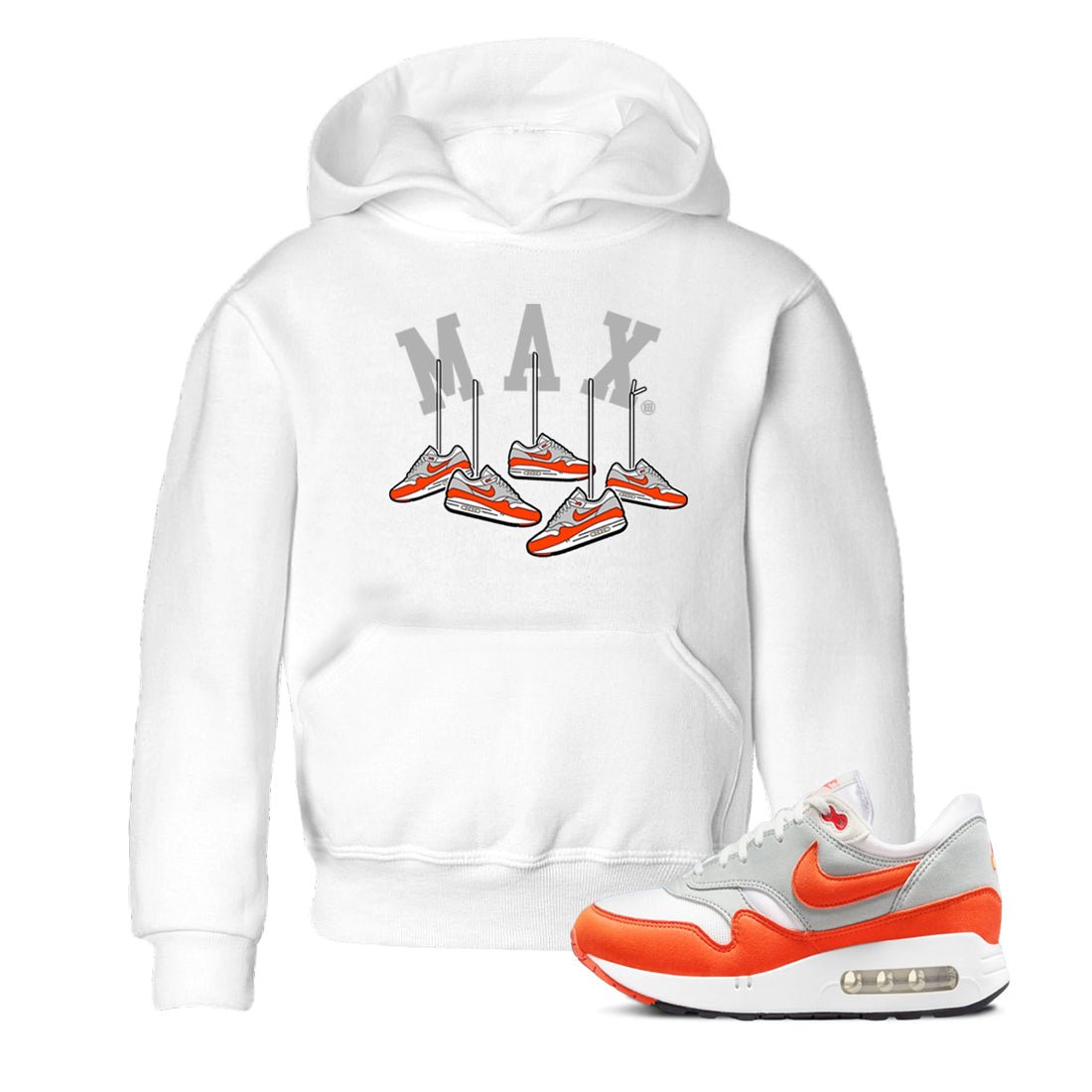 Air Max 1 OG '86 'Summit White and Cosmic Clay shirts to match jordans Hanging Sneakers sneaker match tees Air Max 1 Cosmic Clay match shoes to clothes SNRT Sneaker Tees Youth Baby White 1 tee