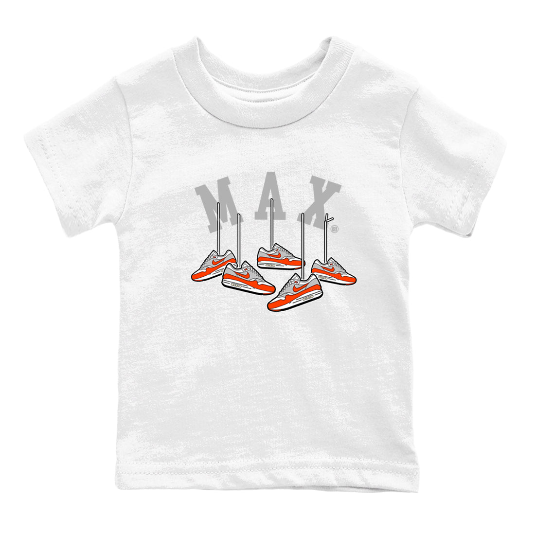 Air Max 1 OG '86 'Summit White and Cosmic Clay shirts to match jordans Hanging Sneakers sneaker match tees Air Max 1 Cosmic Clay match shoes to clothes SNRT Sneaker Tees Youth Baby White 2 tee