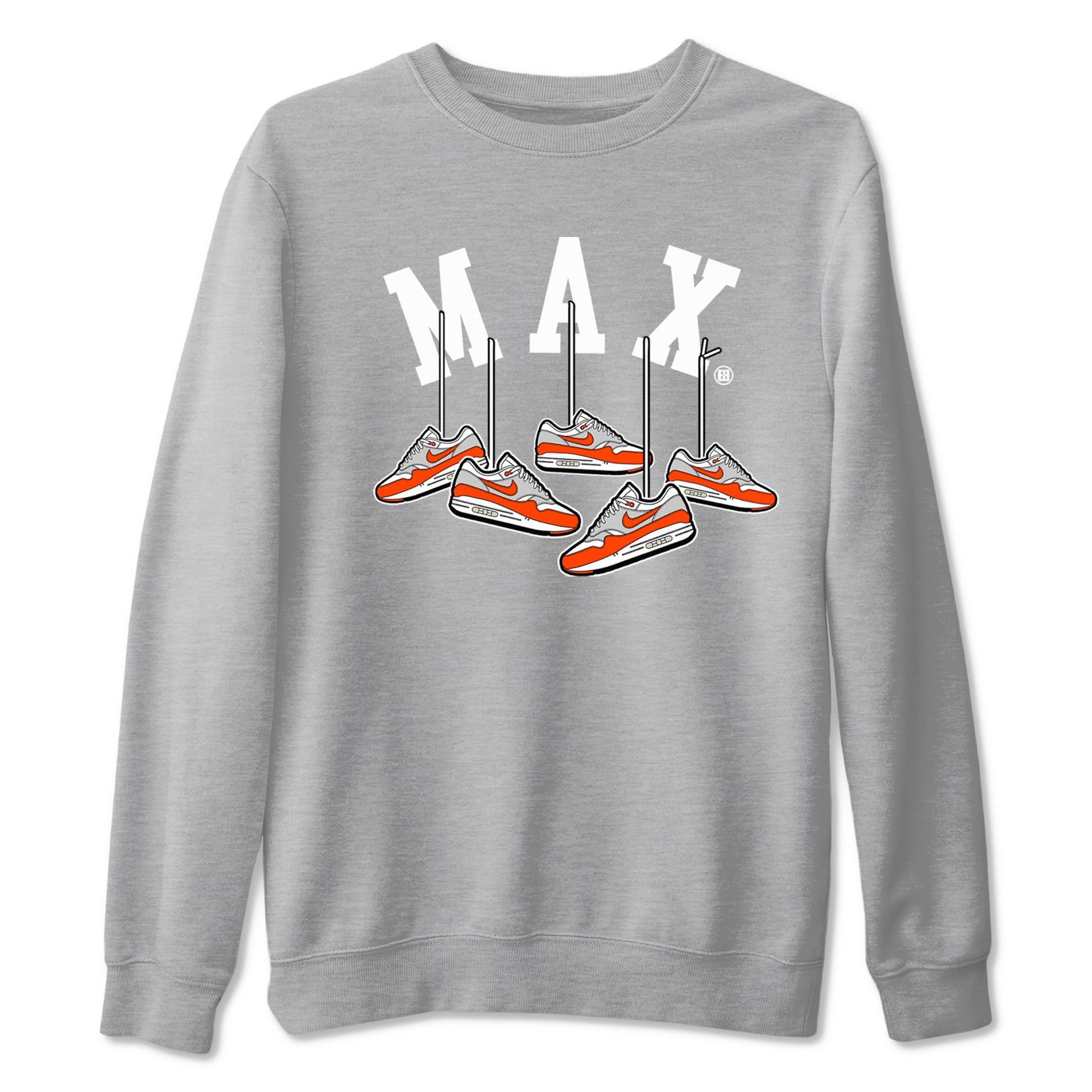 Air Max 1 OG '86 'Summit White and Cosmic Clay shirts to match jordans Hanging Sneakers sneaker match tees Air Max 1 Cosmic Clay match shoes to clothes SNRT Sneaker Tees unisex cotton Heather Grey 2 shirts