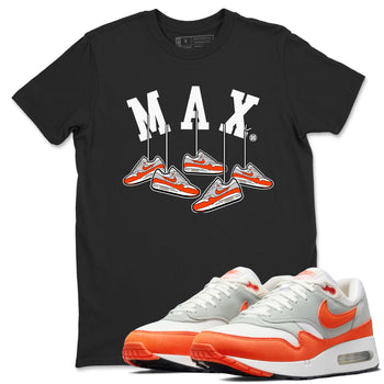 Air Max 1 OG '86 'Summit White and Cosmic Clay shirts to match jordans Hanging Sneakers sneaker match tees Air Max 1 Cosmic Clay match shoes to clothes SNRT Sneaker Tees unisex cotton Black 1 shirts