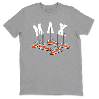 Air Max 1 OG '86 'Summit White and Cosmic Clay shirts to match jordans Hanging Sneakers sneaker match tees Air Max 1 Cosmic Clay match shoes to clothes SNRT Sneaker Tees unisex cotton Heather Grey 2 shirts