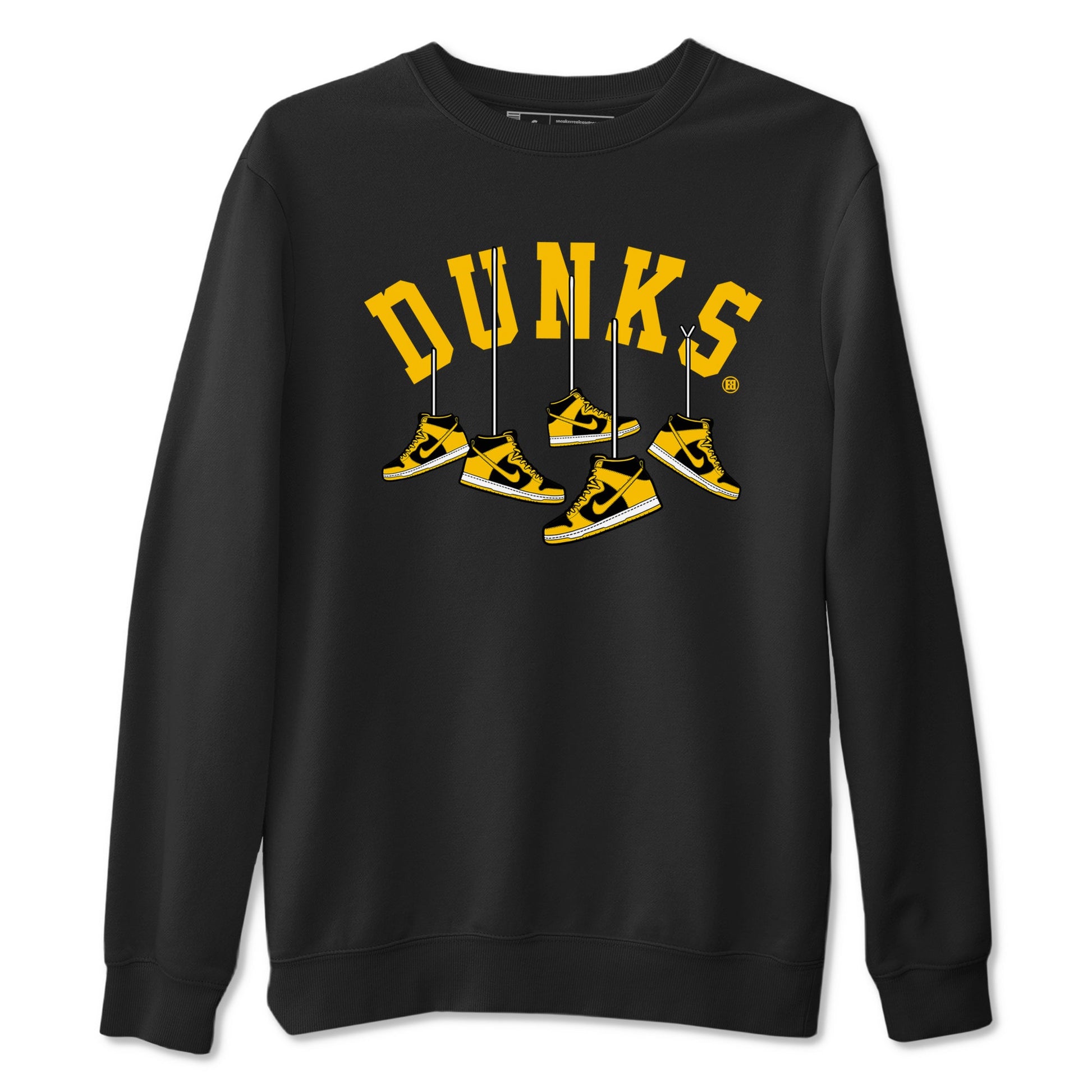 Dunk High Pollen Shirts To Match Jordans Hanging Sneakers sneaker match tees Dunk High Iowa Tee SNRT Sneaker Release Tees unisex cotton Black 2 crew neck shirts