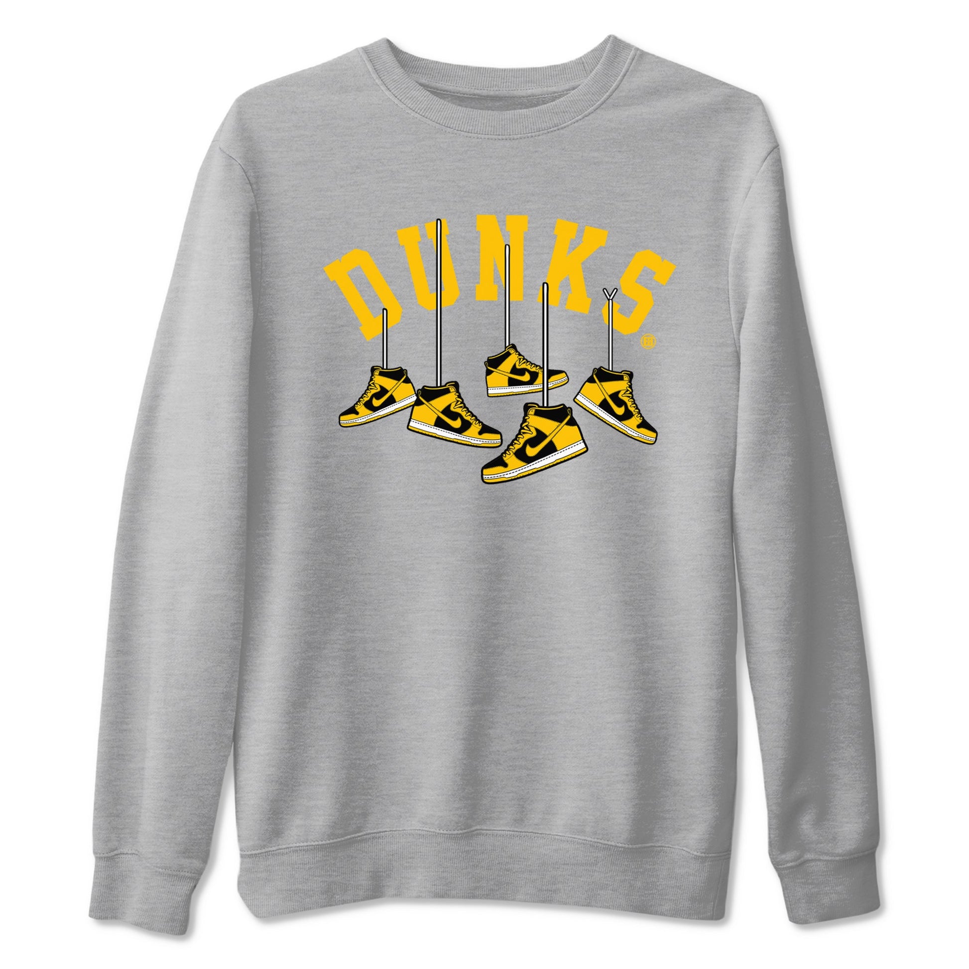 Dunk High Pollen Shirts To Match Jordans Hanging Sneakers sneaker match tees Dunk High Iowa Tee SNRT Sneaker Release Tees unisex cotton Heather Grey 2 crew neck shirts