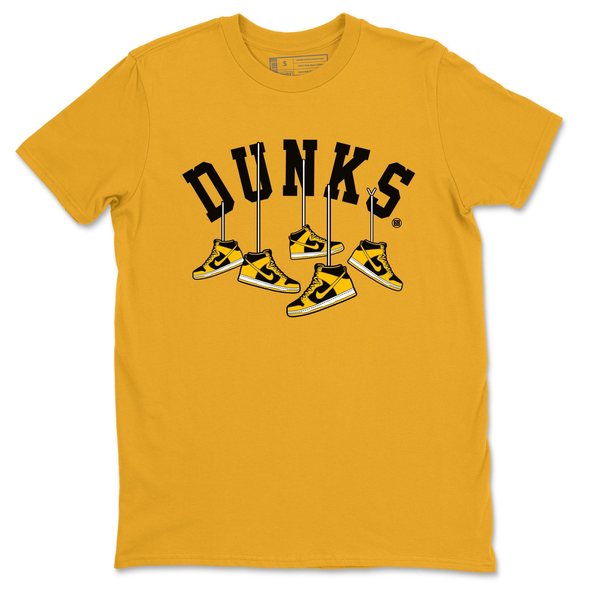 Dunk High Pollen Shirts To Match Jordans Hanging Sneakers sneaker match tees Dunk High Iowa Tee SNRT Sneaker Release Tees unisex cotton Gold 2 crew neck shirts