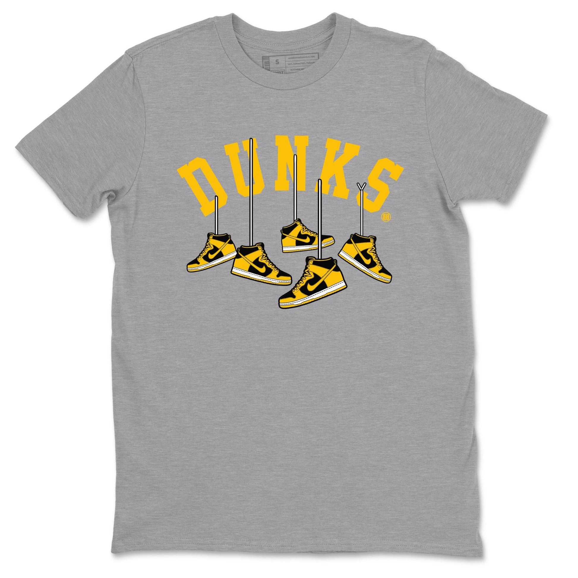 Dunk High Pollen Shirts To Match Jordans Hanging Sneakers sneaker match tees Dunk High Iowa Tee SNRT Sneaker Release Tees unisex cotton Heather Grey 2 crew neck shirts