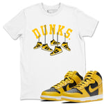 Dunk High Pollen Shirts To Match Jordans Hanging Sneakers sneaker match tees Dunk High Iowa Tee SNRT Sneaker Release Tees unisex cotton White 1 crew neck shirts