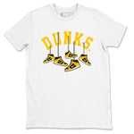 Dunk High Pollen Shirts To Match Jordans Hanging Sneakers sneaker match tees Dunk High Iowa Tee SNRT Sneaker Release Tees unisex cotton White 2 crew neck shirts