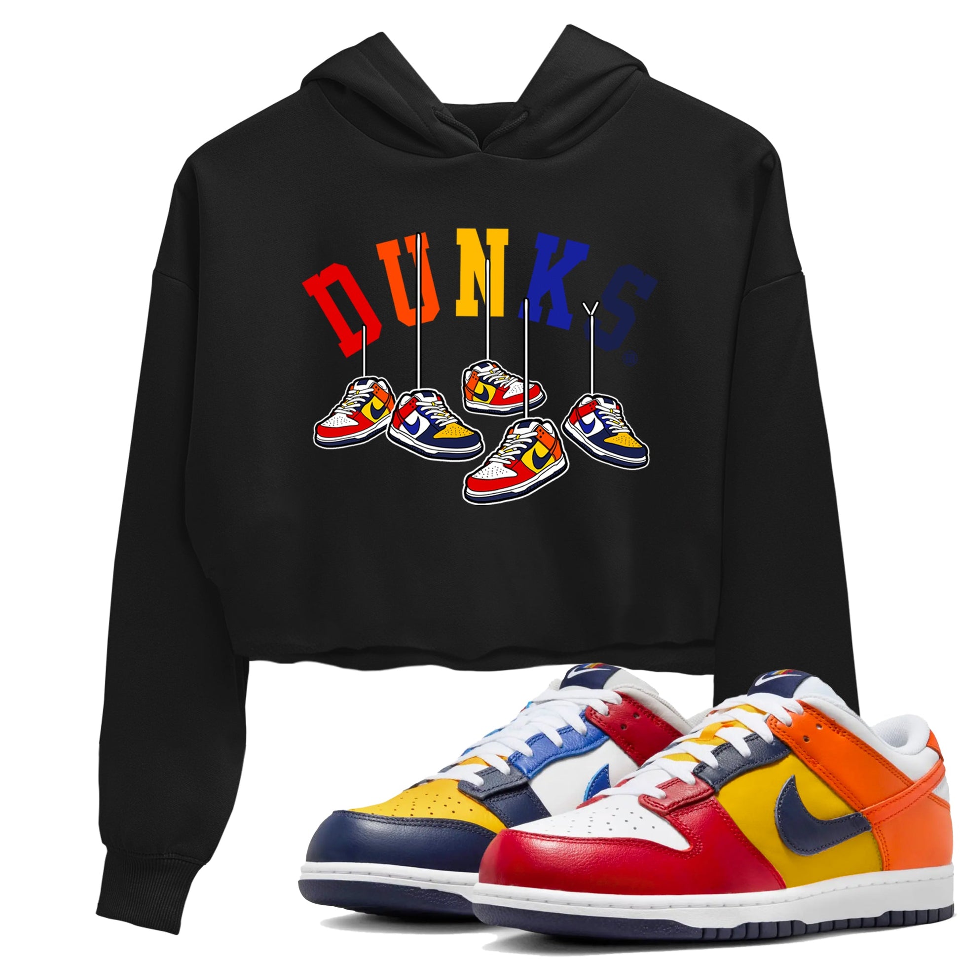 Dunk What The t shirts to match sneakers Hanging Sneakers sneaker match tees Dunk Low CO.JP What The shirt SNRT Sneaker Tees unisex cotton Black 1 crop tee