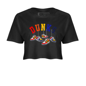Dunk What The t shirts to match sneakers Hanging Sneakers sneaker match tees Dunk Low CO.JP What The shirt SNRT Sneaker Tees unisex cotton Black 2 crop tee