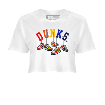 Dunk What The t shirts to match sneakers Hanging Sneakers sneaker match tees Dunk Low CO.JP What The shirt SNRT Sneaker Tees unisex cotton White 2 crop tee