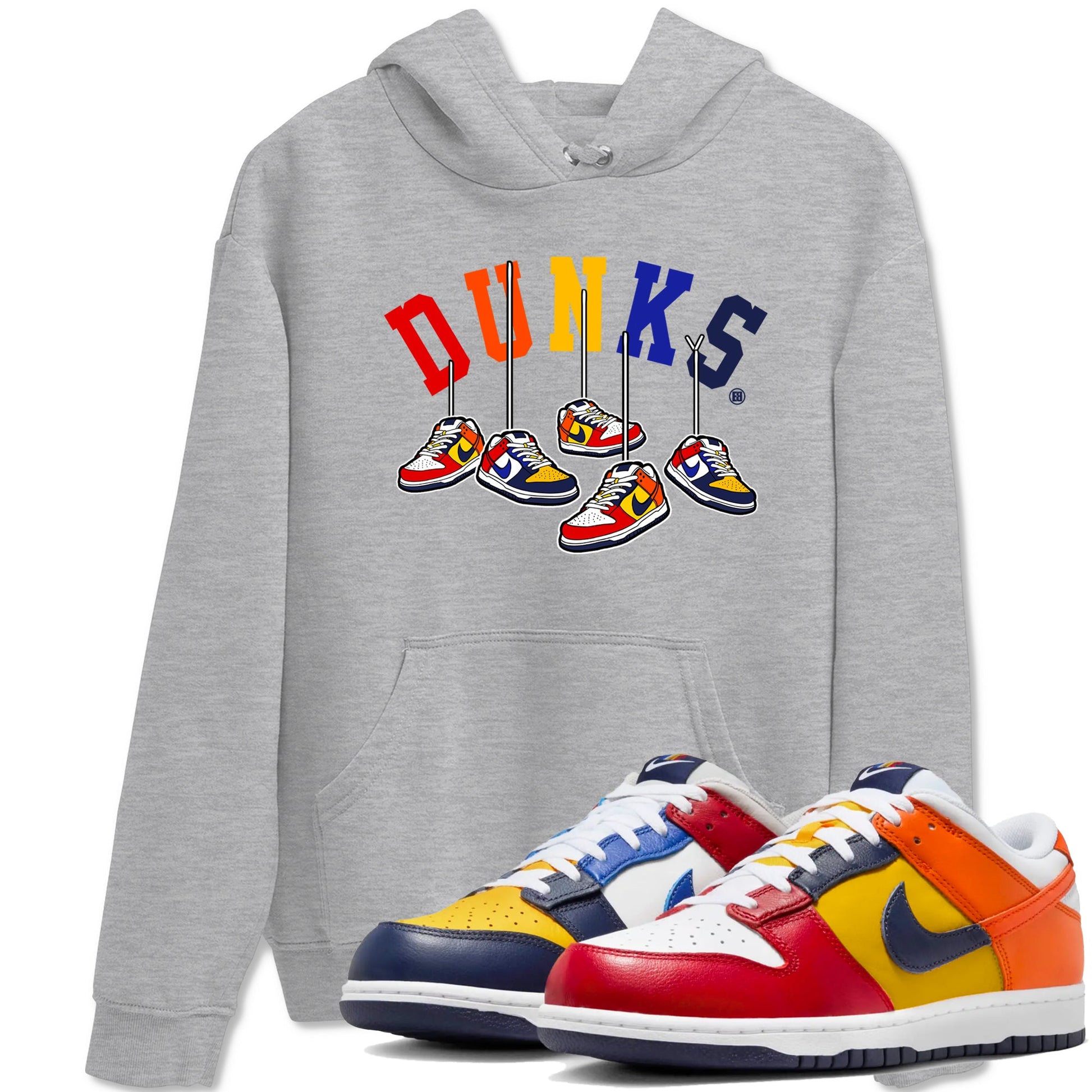 Dunk What The t shirts to match sneakers Hanging Sneakers sneaker match tees Dunk Low CO.JP What The shirt SNRT Sneaker Tees unisex cotton Heather Grey 1 shirts