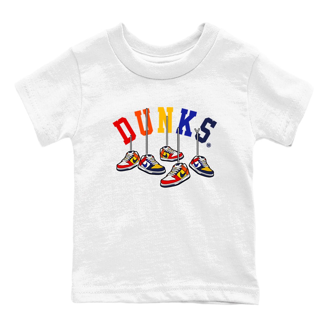 Dunk What The t shirts to match sneakers Hanging Sneakers sneaker match tees Dunk Low CO.JP What The shirt SNRT Sneaker Tees Youth Baby White 2 tee