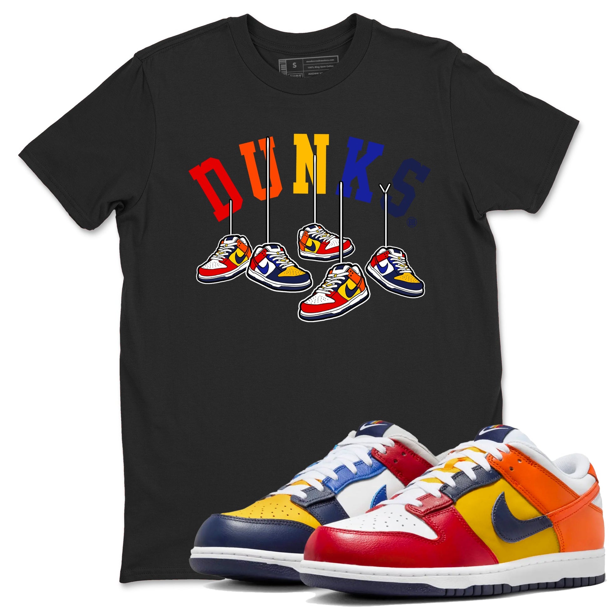 Dunk What The t shirts to match sneakers Hanging Sneakers sneaker match tees Dunk Low CO.JP What The shirt SNRT Sneaker Tees unisex cotton Black 1 shirts