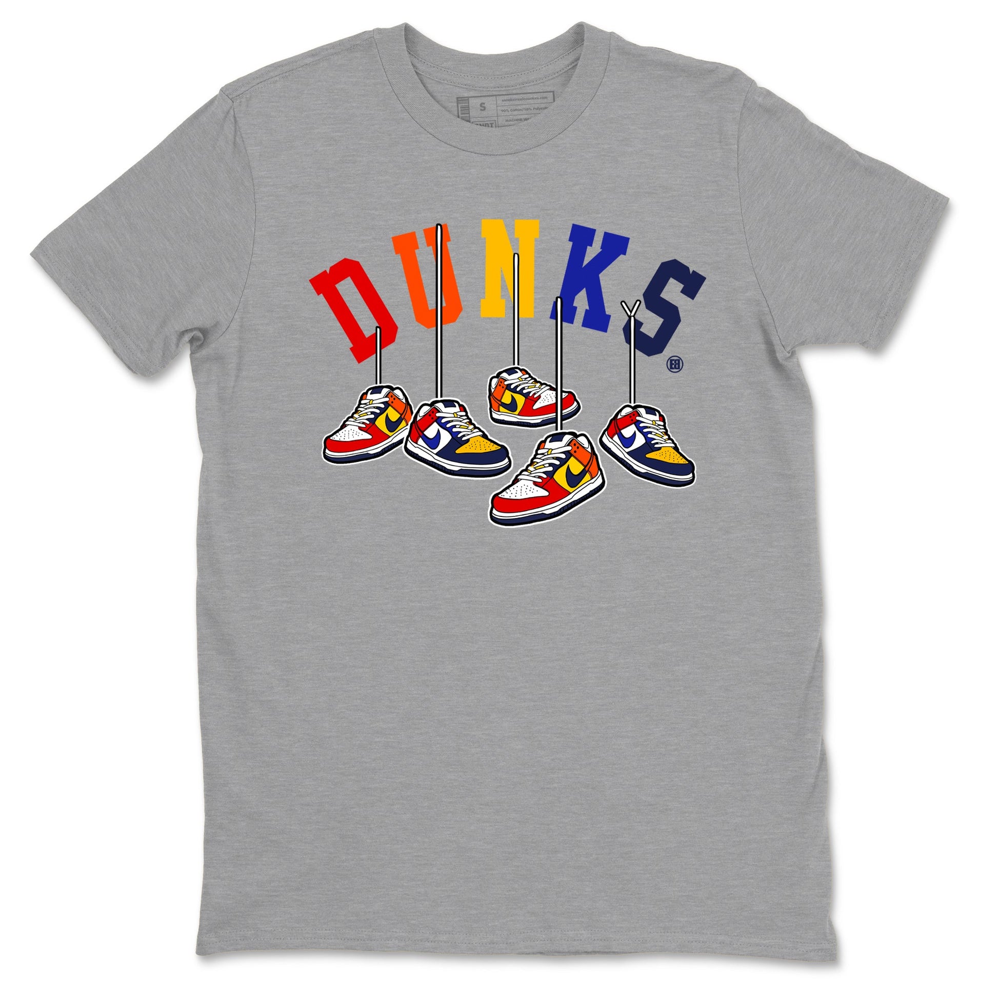 Dunk What The t shirts to match sneakers Hanging Sneakers sneaker match tees Dunk Low CO.JP What The shirt SNRT Sneaker Tees unisex cotton Heather Grey 2 shirts