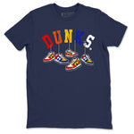 Dunk What The t shirts to match sneakers Hanging Sneakers sneaker match tees Dunk Low CO.JP What The shirt SNRT Sneaker Tees unisex cotton Navy 2 shirts