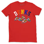 Dunk What The t shirts to match sneakers Hanging Sneakers sneaker match tees Dunk Low CO.JP What The shirt SNRT Sneaker Tees unisex cotton Red 2 shirts