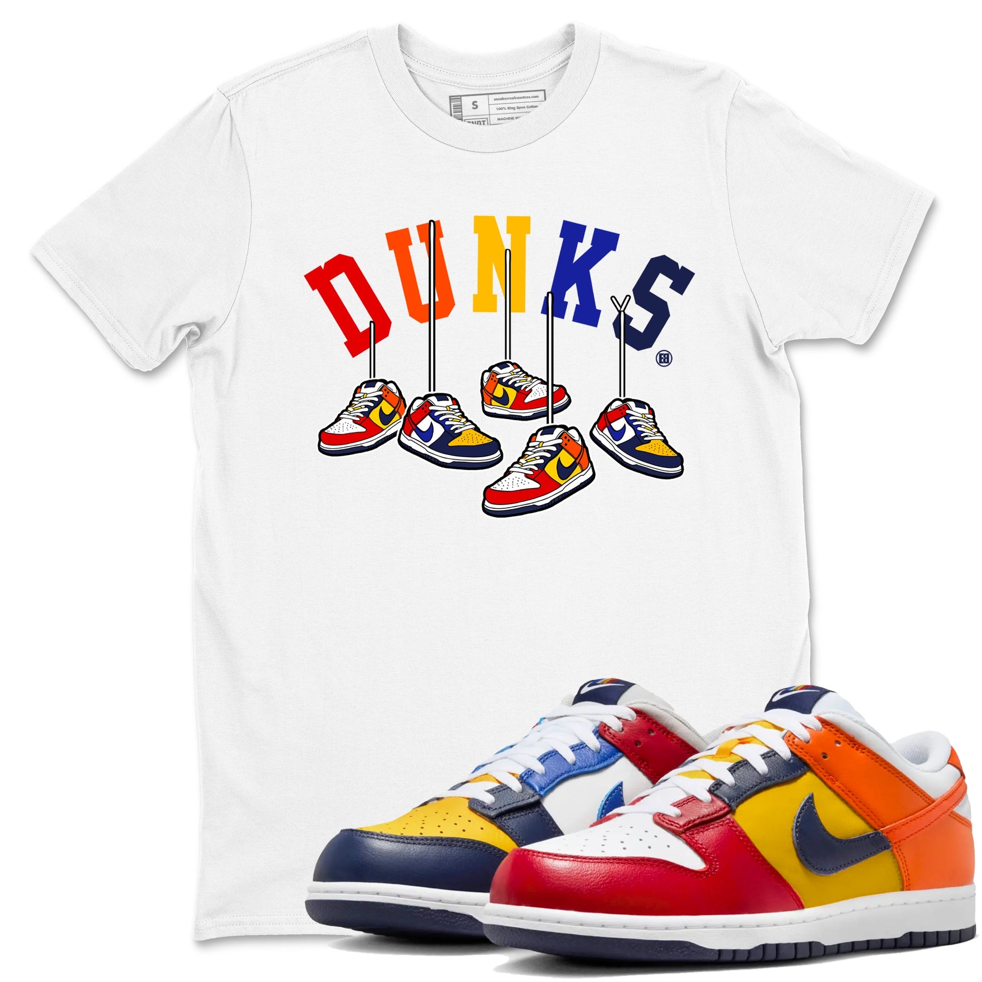 Dunk What The t shirts to match sneakers Hanging Sneakers sneaker match tees Dunk Low CO.JP What The shirt SNRT Sneaker Tees unisex cotton White 1 shirts