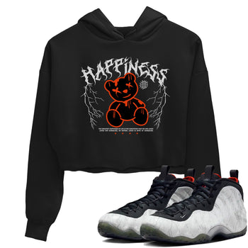 Foams One Jin shirts to match jordans Happiness Bear sneaker match tees Air Foamposite One Jin match shoes to clothes SNRT Sneaker Tees unisex cotton Black 1 crop tee