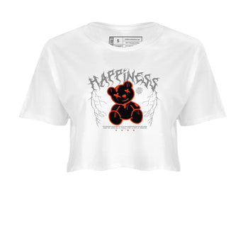 Foams One Jin shirts to match jordans Happiness Bear sneaker match tees Air Foamposite One Jin match shoes to clothes SNRT Sneaker Tees unisex cotton White 2 crop tee