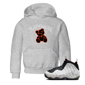Foams One Jin shirts to match jordans Happiness Bear sneaker match tees Air Foamposite One Jin match shoes to clothes SNRT Sneaker Tees Youth Baby Heather Grey 1 tee