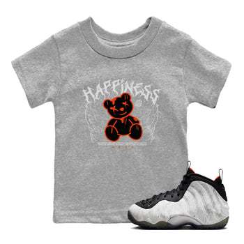 Foams One Jin shirts to match jordans Happiness Bear sneaker match tees Air Foamposite One Jin match shoes to clothes SNRT Sneaker Tees Youth Baby Heather Grey 1 tee