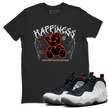 Foams One Jin shirts to match jordans Happiness Bear sneaker match tees Air Foamposite One Jin match shoes to clothes SNRT Sneaker Tees unisex cotton Black 1 shirts