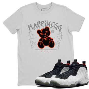 Foams One Jin shirts to match jordans Happiness Bear sneaker match tees Air Foamposite One Jin match shoes to clothes SNRT Sneaker Tees unisex cotton Silver 1 shirts