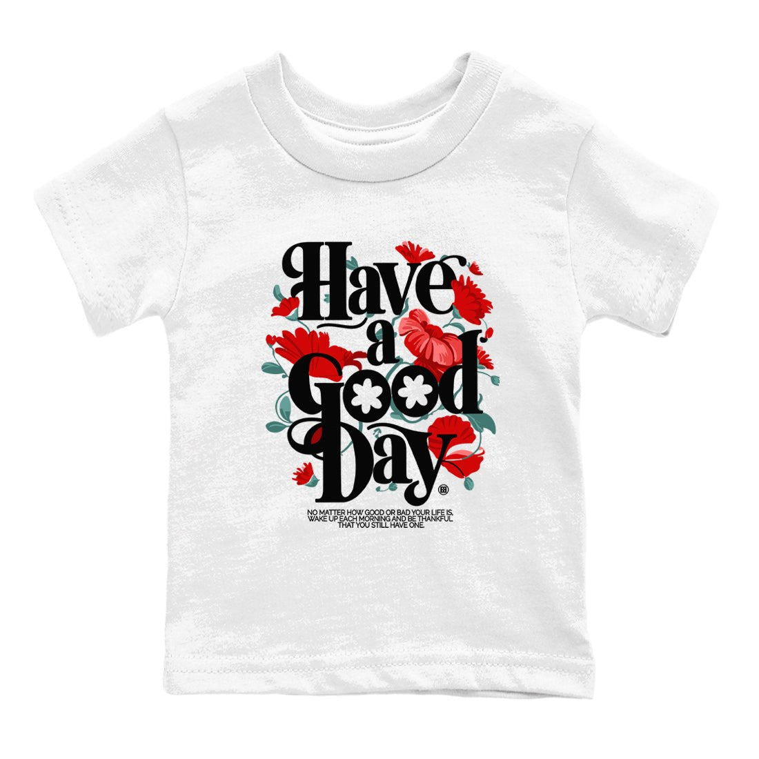 Air Jordan 11 wmns Bred Velvet t shirts to match sneakers Have A Good Day sneaker match tees AJ11 Bred Velvet tee SNRT Sneaker Tees Youth Baby White 2 tee