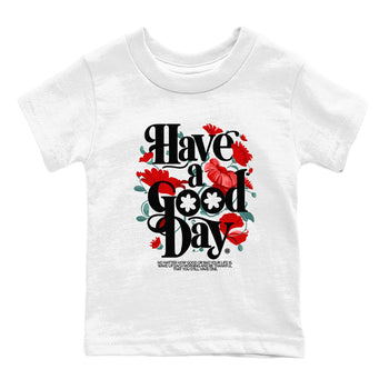 Air Jordan 11 wmns Bred Velvet t shirts to match sneakers Have A Good Day sneaker match tees AJ11 Bred Velvet tee SNRT Sneaker Tees Youth Baby White 2 tee