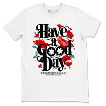 Air Jordan 11 wmns Bred Velvet t shirts to match sneakers Have A Good Day sneaker match tees AJ11 Bred Velvet tee SNRT Sneaker Tees unisex cotton White 2 shirts