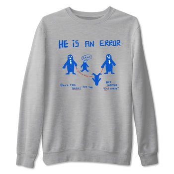 Air Force 1 404 Error shirt to match jordans He Is An Error sneaker tees Air Force 1 404 Error SNRT Sneaker Release Tees unisex cotton Heather Grey 2 crew neck shirt