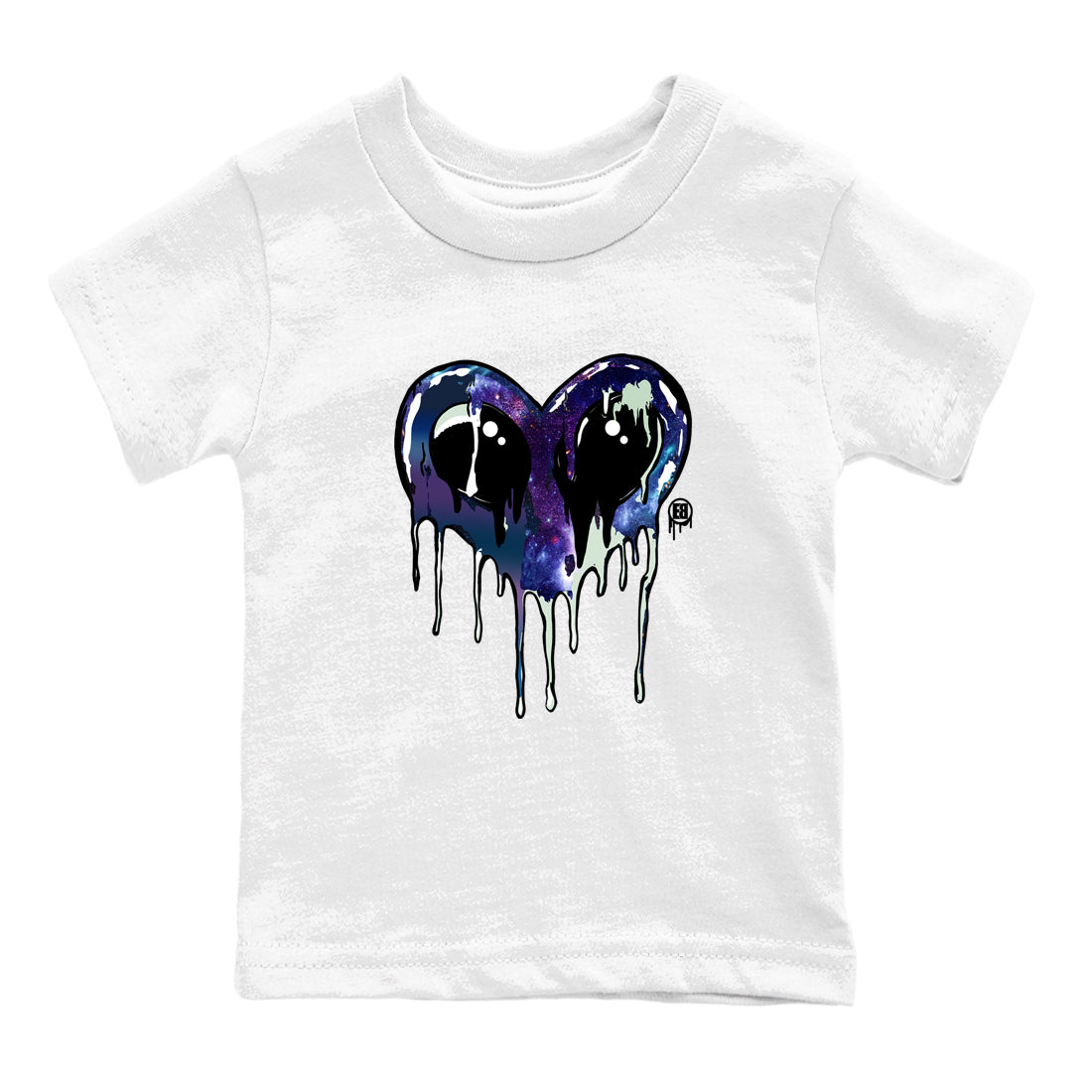Foams One Galaxy shirts to match jordans Heart Alien sneaker match tees Air Foamposite One Galaxy match shoes to clothes SNRT Sneaker Tees Youth Baby White 2 tee