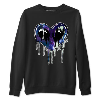 Foams One Galaxy shirts to match jordans Heart Alien sneaker match tees Air Foamposite One Galaxy match shoes to clothes SNRT Sneaker Tees unisex cotton Black 2 shirts